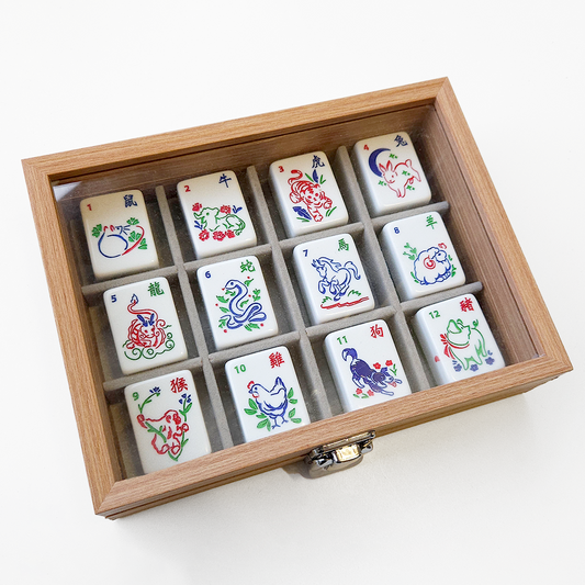 Chinese Mahjong Tiles Set Zodiac Set