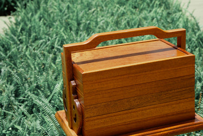 Mahjong Layered Wooden Shelf Display