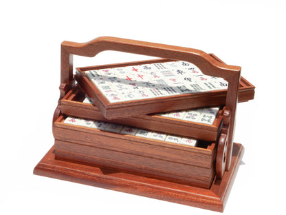 Mahjong Layered Wooden Shelf Display